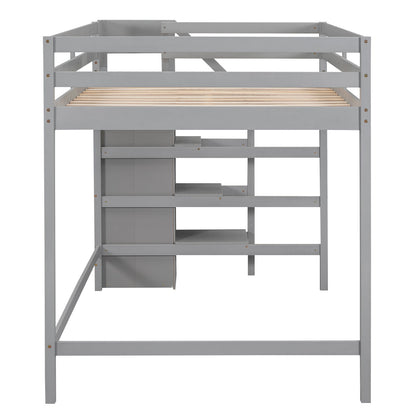 Loft Bed With Built In Storage Wardrobe And Staircase - The Sleep Loft - Online Mattress Showroom NYC