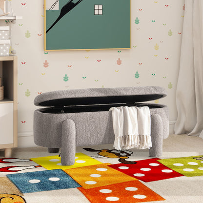 Hugo - Oval Fully Upholstered Storage Bench - The Sleep Loft - Online Mattress Showroom NYC