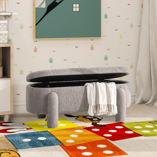 Hugo - Oval Fully Upholstered Storage Bench - The Sleep Loft - Online Mattress Showroom NYC