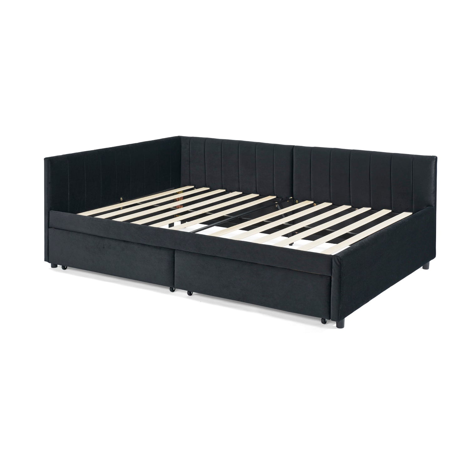 Upholstered Tufted Daybed Frame With Storage Drawers - The Sleep Loft - Online Mattress Showroom NYC
