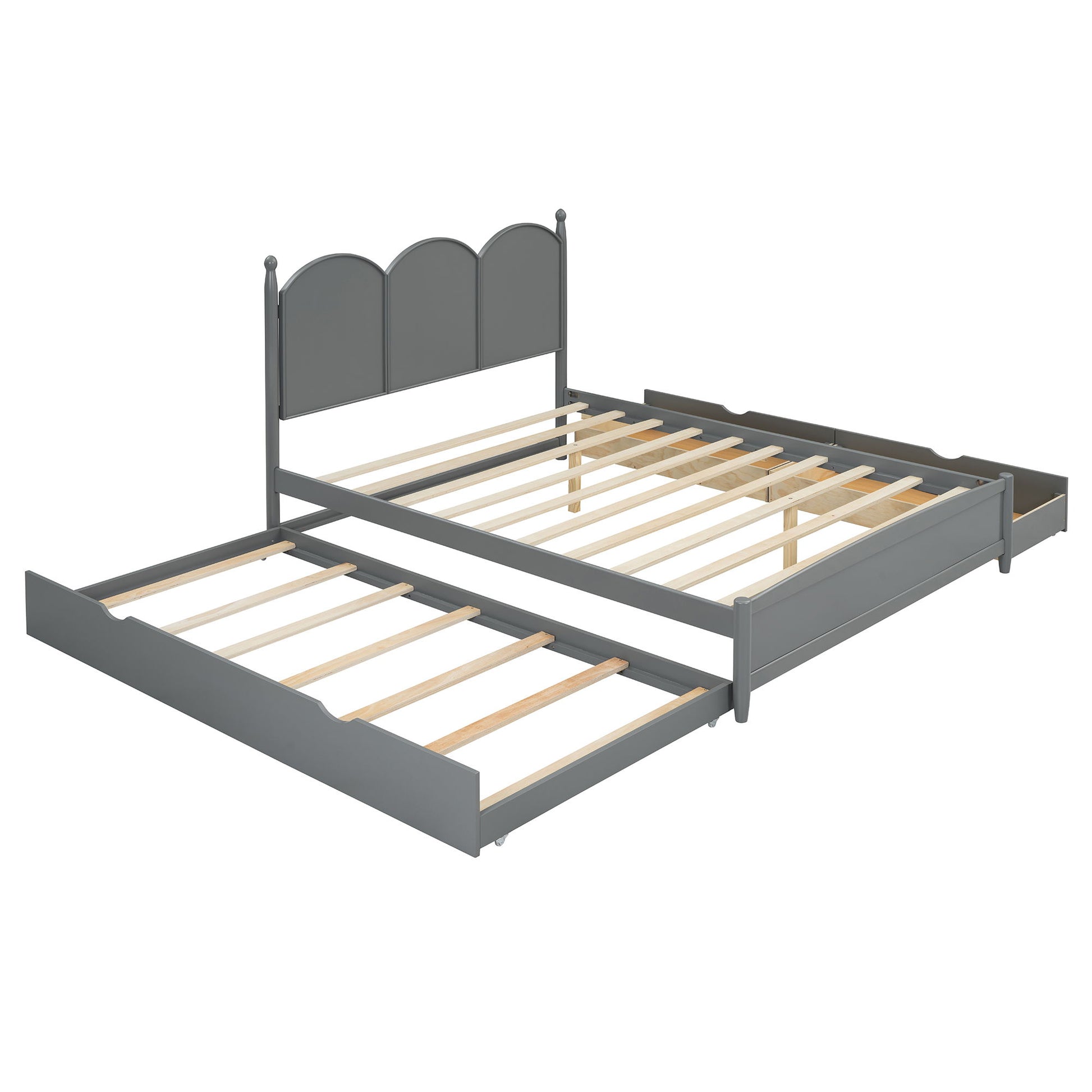 Platform Bed With With 2 Big Drawers And Trundle - The Sleep Loft - Online Mattress Showroom NYC