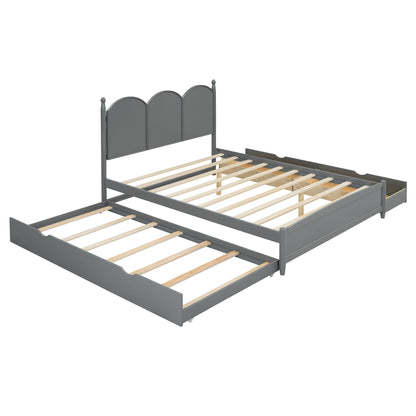 Platform Bed With With 2 Big Drawers And Trundle - The Sleep Loft - Online Mattress Showroom NYC