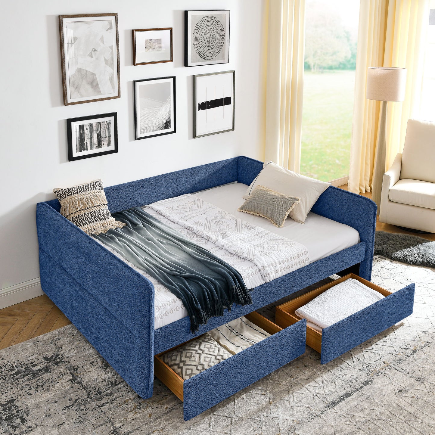 Upholstered Daybed & 2 Drawers - The Sleep Loft - Online Mattress Showroom NYC