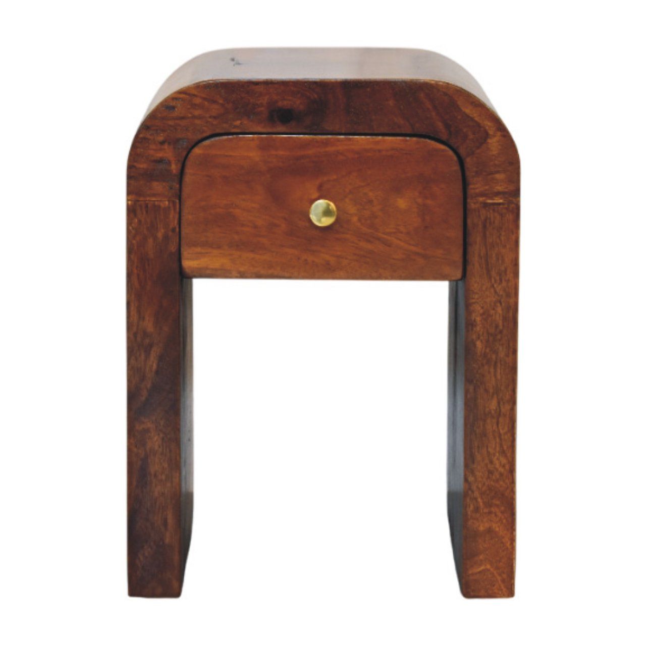 Mini Darcy - Nightstand With Curved Edges - The Sleep Loft - Online Mattress Showroom NYC