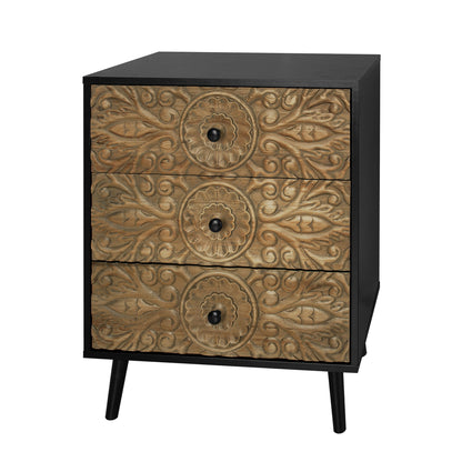3 Drawer Cabinet, Suitable For Bedroom - Black - The Sleep Loft - Online Mattress Showroom NYC