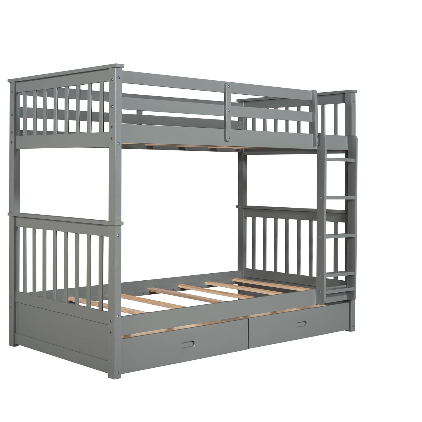 Bunk Bed With Ladders And 2 Storage Drawers - The Sleep Loft - Online Mattress Showroom NYC