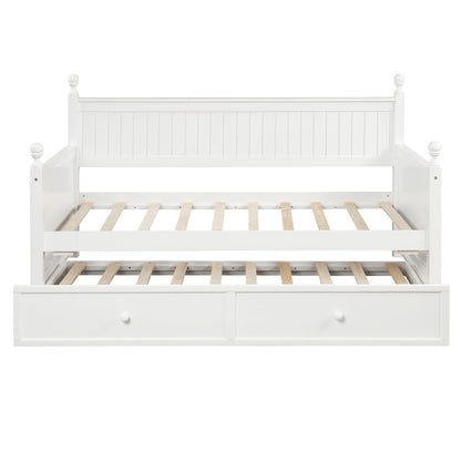 Twin Size Daybed & Twin Size Trundle - White - The Sleep Loft - Online Mattress Showroom NYC
