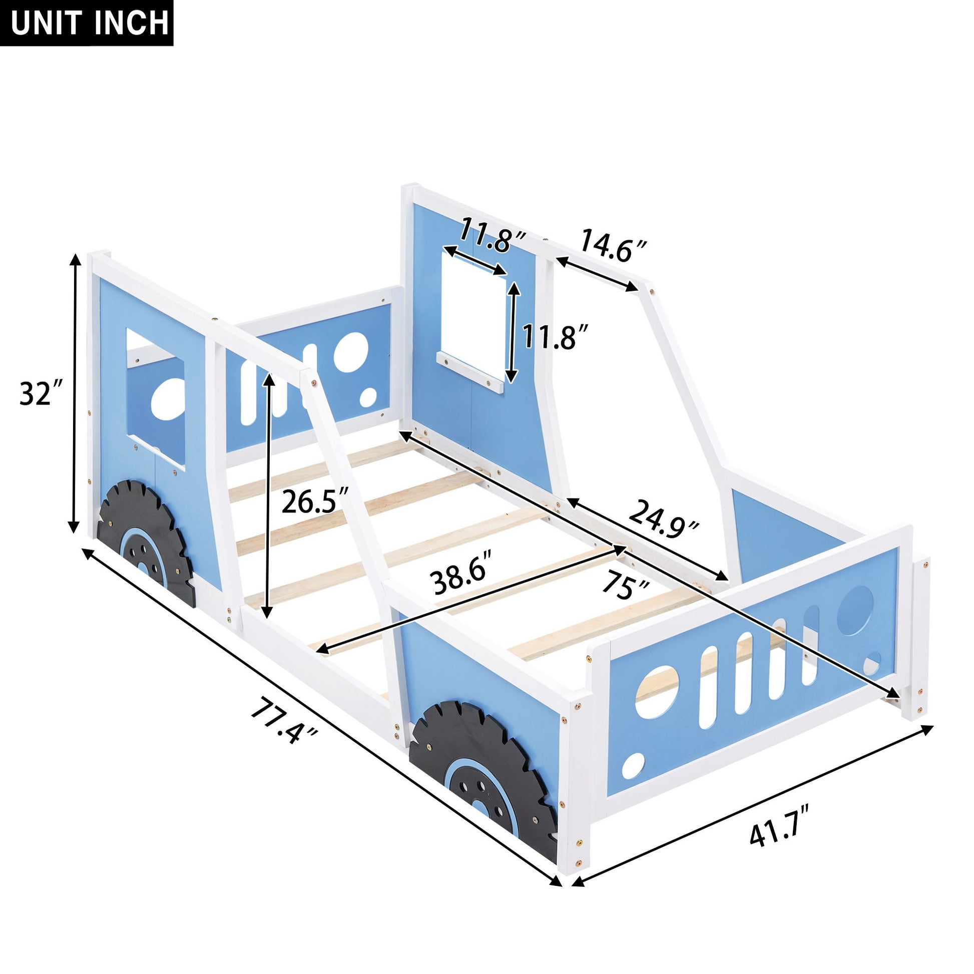 Classic Car Shaped Platform Bed With Wheels - The Sleep Loft - Online Mattress Showroom NYC