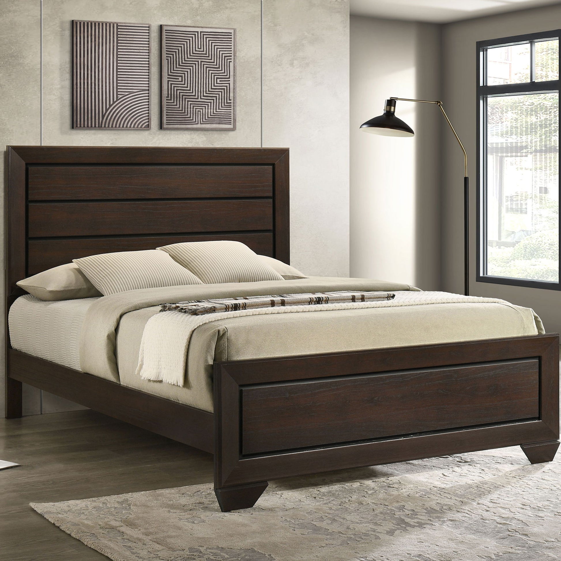 Harrison - Queen Panel Bed - Dark Brown - The Sleep Loft - Online Mattress Showroom NYC