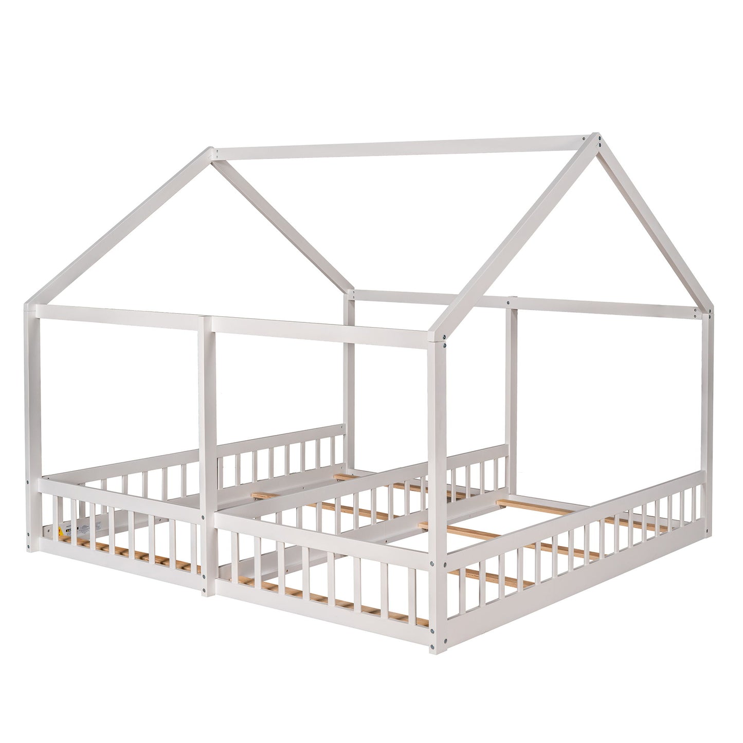 House Platform Beds, 2 Shared Beds, Metal Frame With Guardrails - The Sleep Loft - Online Mattress Showroom NYC
