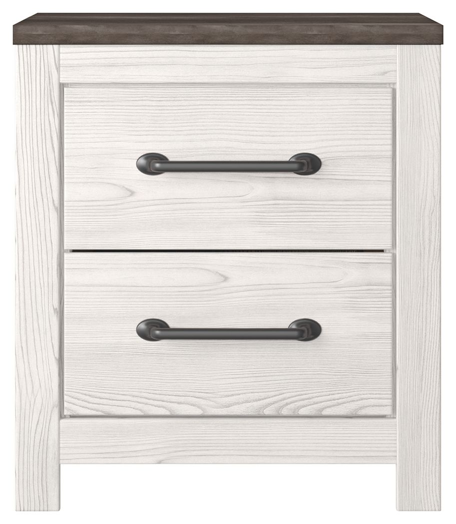 Gerridan - Two Drawer Night Stand - White / Gray - The Sleep Loft - Online Mattress Showroom NYC