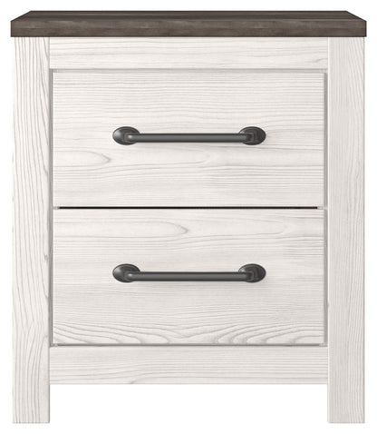 Gerridan - Two Drawer Night Stand - White / Gray - The Sleep Loft - Online Mattress Showroom NYC