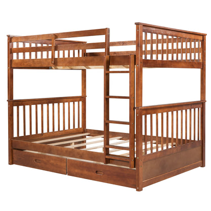 Bunk Bed With Ladders And 2 Storage Drawers - The Sleep Loft - Online Mattress Showroom NYC