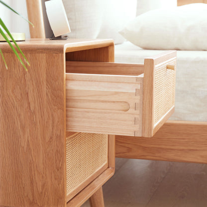 Bedside Cabinet, Modern Simple Nightstands European Beech - The Sleep Loft - Online Mattress Showroom NYC