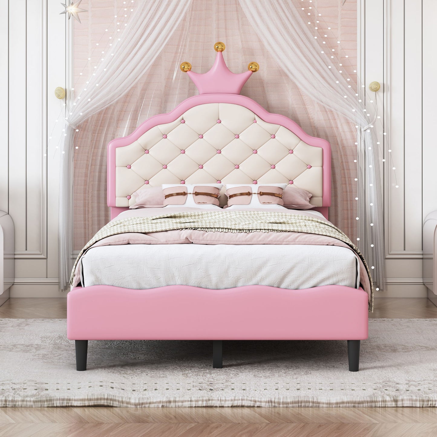 Lovely Crown Fantasy Princess Bed With Tufted Headboard - The Sleep Loft - Online Mattress Showroom NYC
