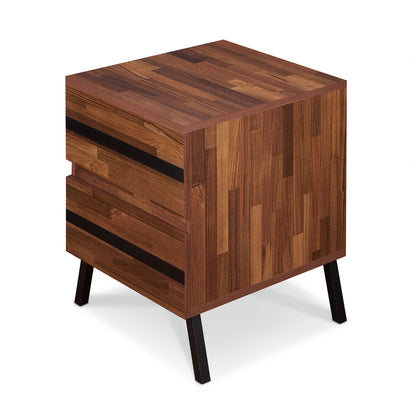Karine - Accent Table - Black / Walnut - The Sleep Loft - Online Mattress Showroom NYC