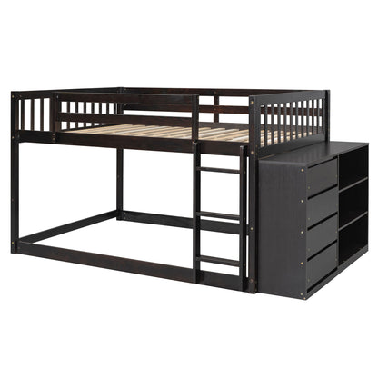 Bunk Bed With 4 Drawers And 3 Shelves - The Sleep Loft - Online Mattress Showroom NYC