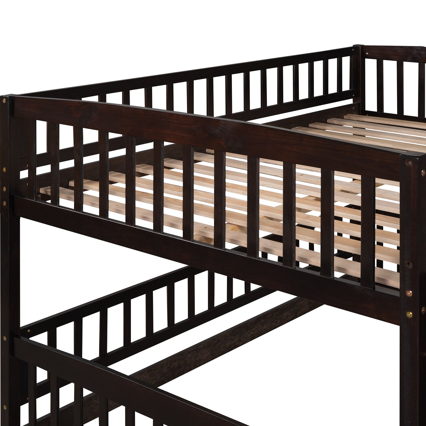 Low Bunk Bed With Slide, Fence And Ladder - The Sleep Loft - Online Mattress Showroom NYC