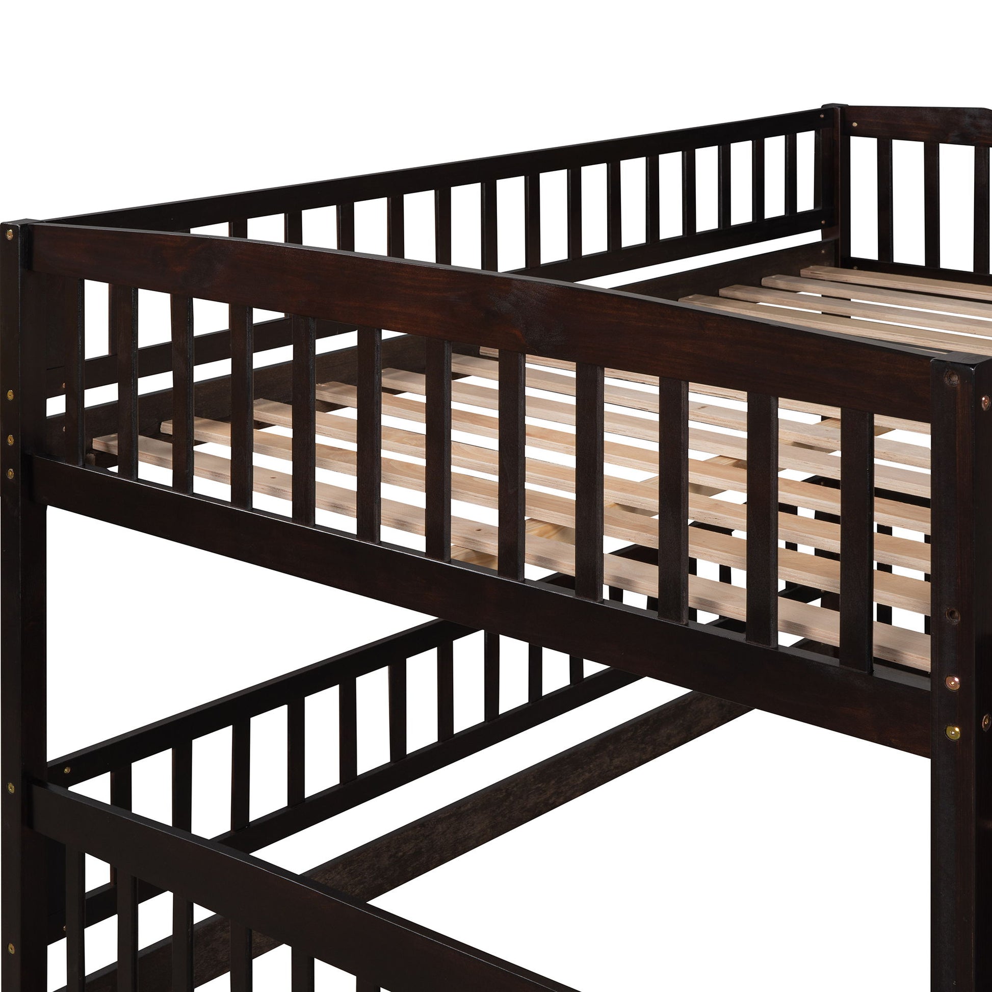 Low Bunk Bed With Slide, Fence And Ladder - The Sleep Loft - Online Mattress Showroom NYC
