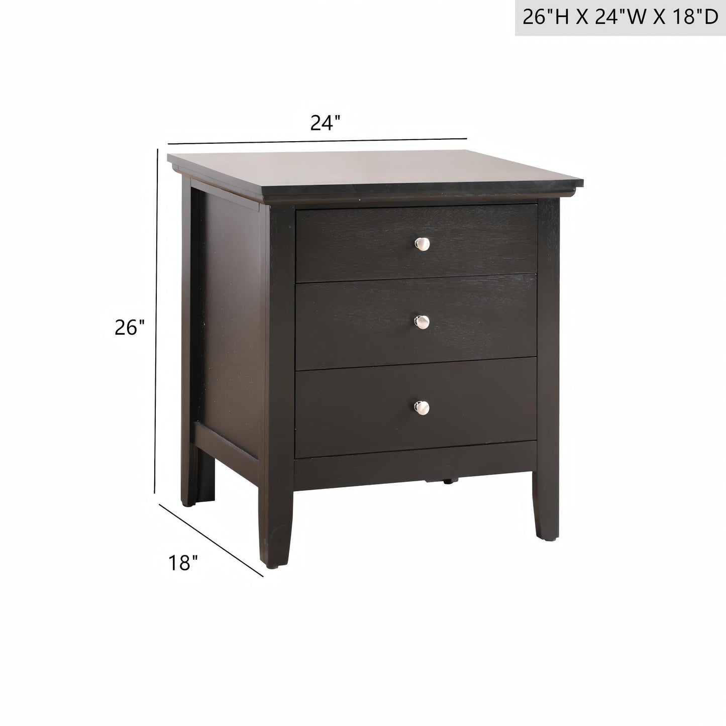 3 Drawer Nightstand & Dove Tailed Drawers - The Sleep Loft - Online Mattress Showroom NYC