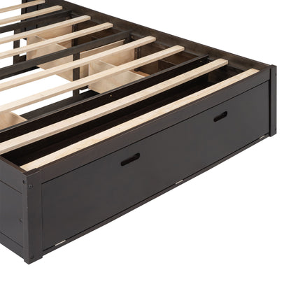 Platform Bed With Storage Headboard, Shoe Rack And 4 Drawers - The Sleep Loft - Online Mattress Showroom NYC