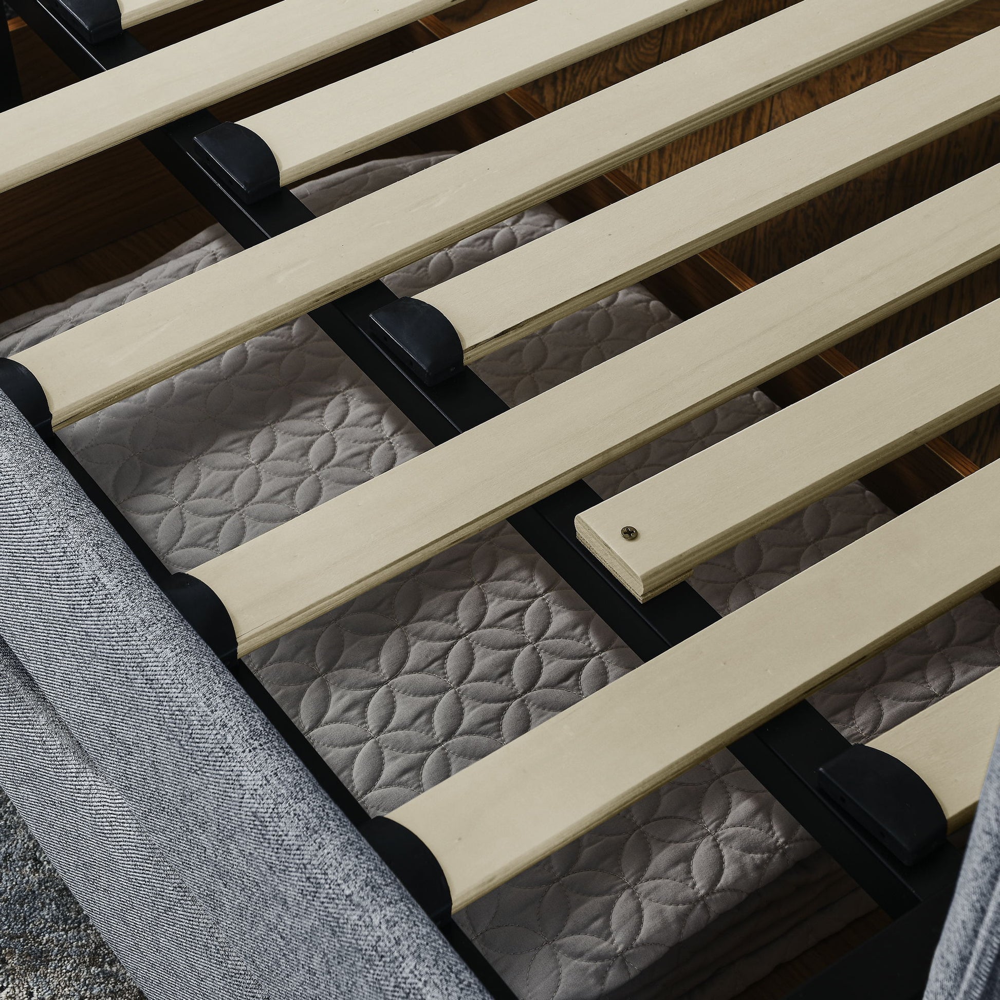 Daybed With Trundle And Storage Drawers, Flat Arms With Pocket - The Sleep Loft - Online Mattress Showroom NYC