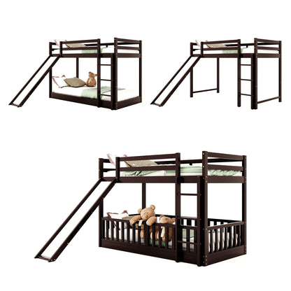 Bunk Bed With Convertible Ladder And Slide - The Sleep Loft - Online Mattress Showroom NYC