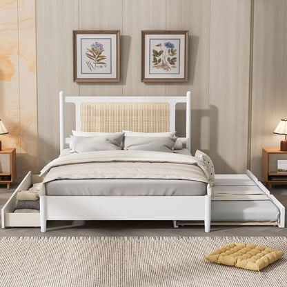 Platform Bed With 2 Big Drawers & Trundle - The Sleep Loft - Online Mattress Showroom NYC