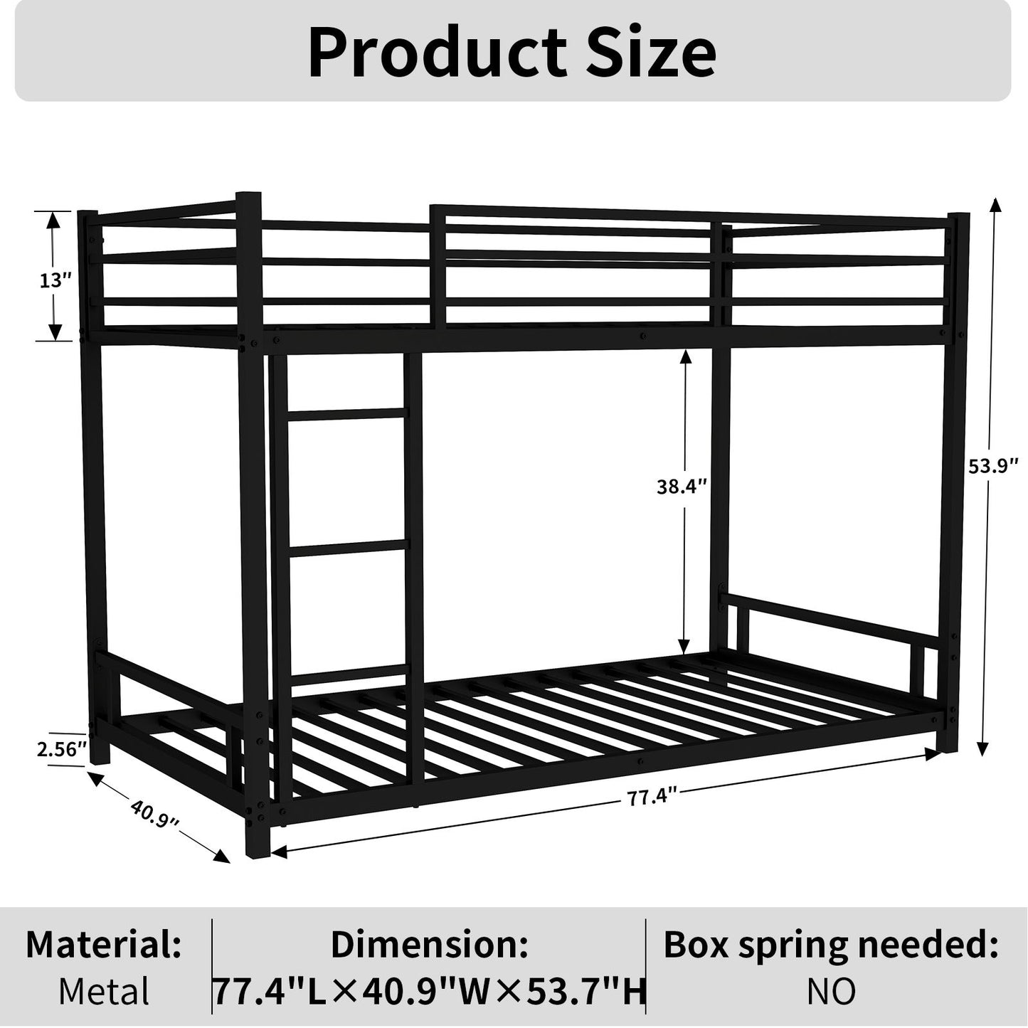 Bunk Bed With Noise Reduction And Safety Guardrail - The Sleep Loft - Online Mattress Showroom NYC