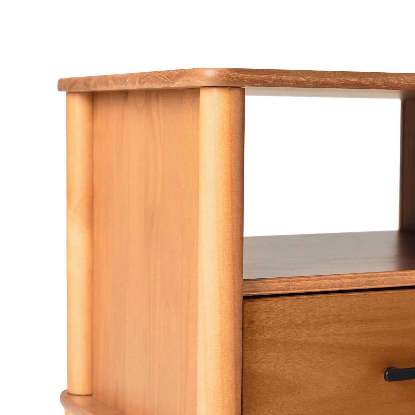 Transitional Solid Wood Spindle Nightstand - The Sleep Loft - Online Mattress Showroom NYC