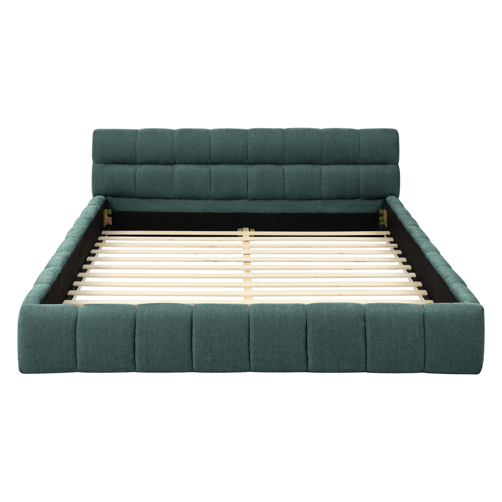 Modern Platform Bed Frame With Thick Fabric - The Sleep Loft - Online Mattress Showroom NYC