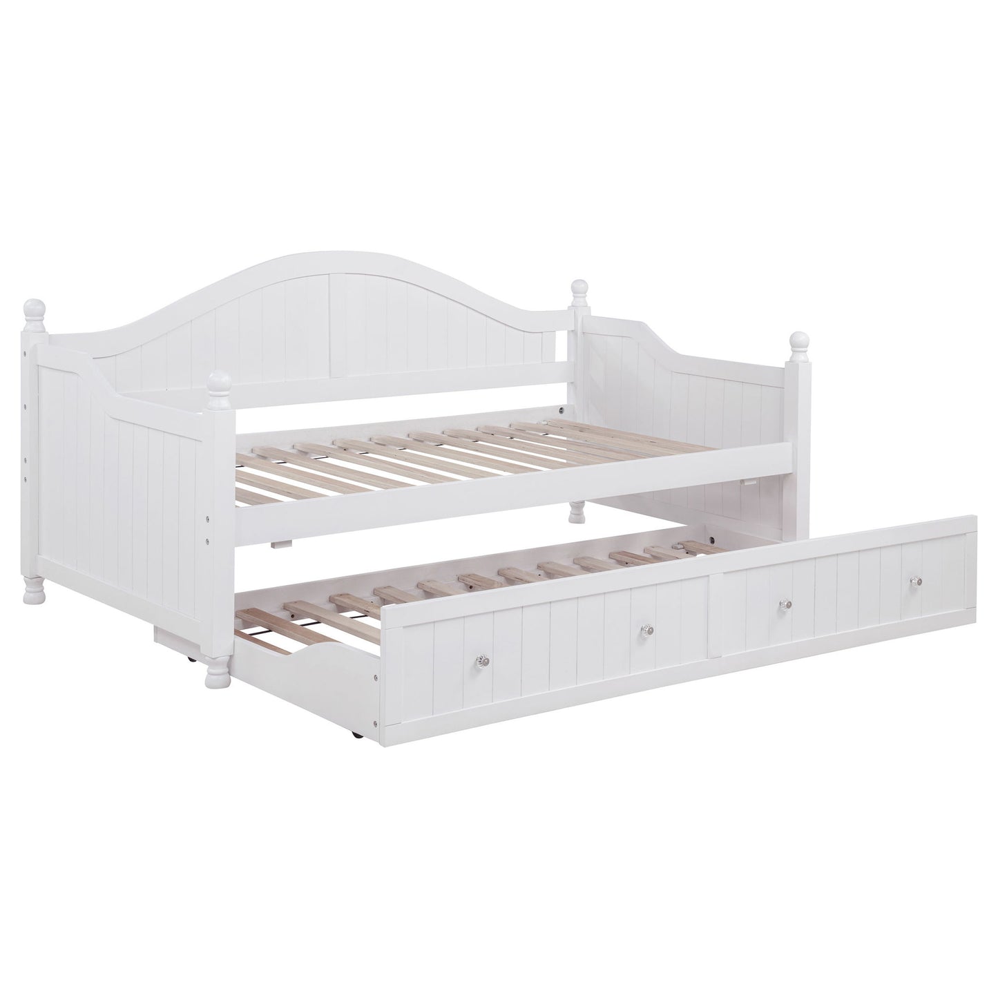 Twin Daybed With Trundle Storage Bed - White - The Sleep Loft - Online Mattress Showroom NYC