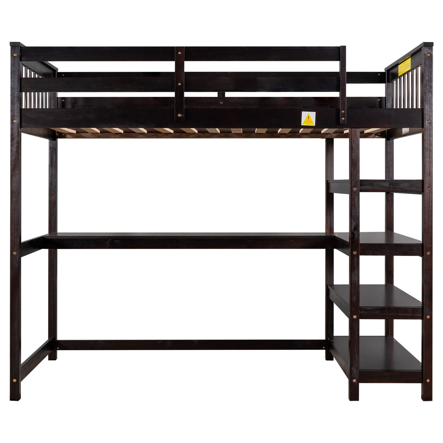 Loft Bed With Storage Shelves And Under Bed Desk - The Sleep Loft - Online Mattress Showroom NYC