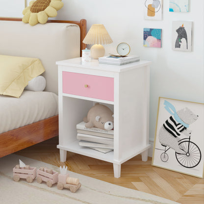 Nightstand With 1 Drawer 1 Shelf - The Sleep Loft - Online Mattress Showroom NYC