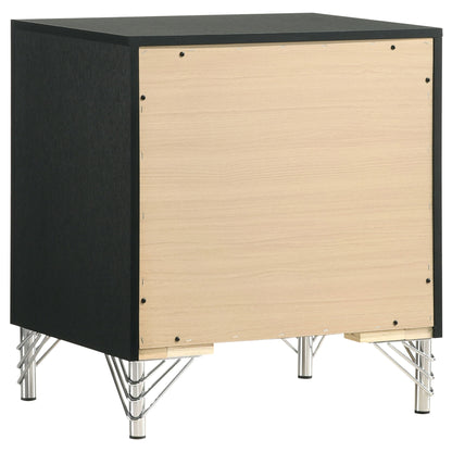 Malcolm - 2 Drawer Nightstand - Black - The Sleep Loft - Online Mattress Showroom NYC