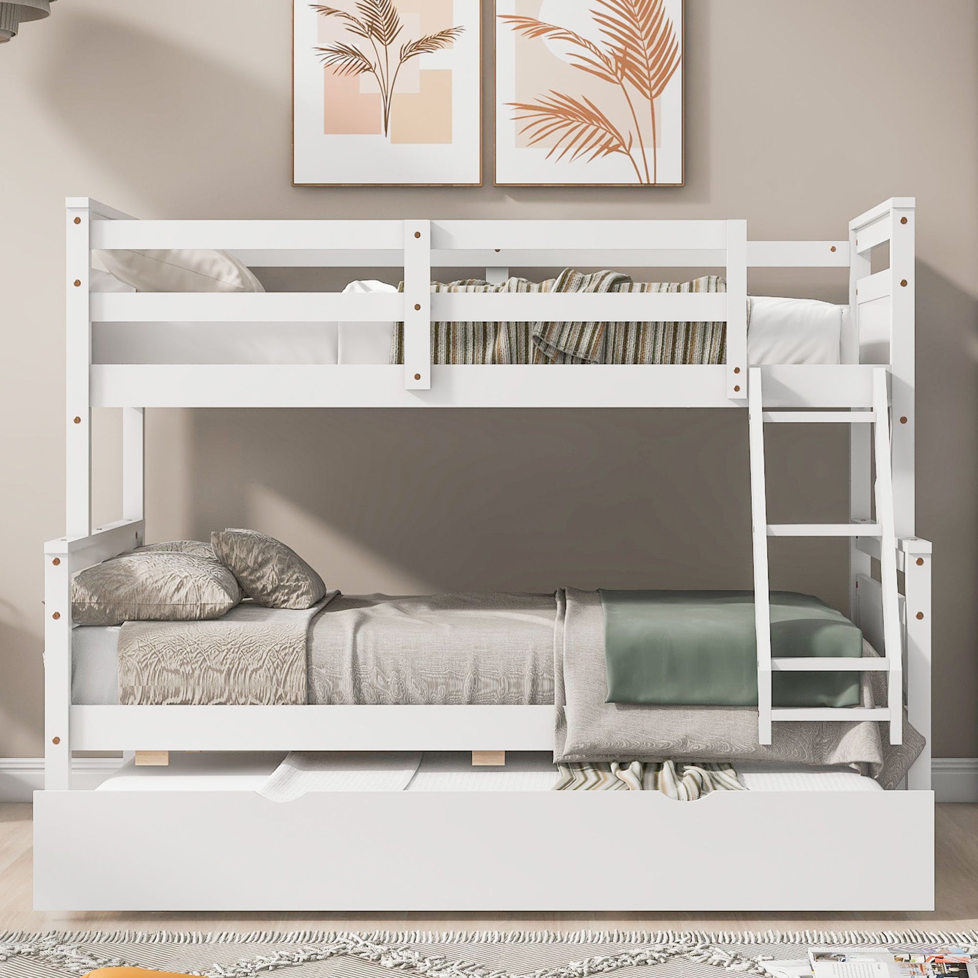 Bunk Bed With Ladder And Safety Guardrail - The Sleep Loft - Online Mattress Showroom NYC