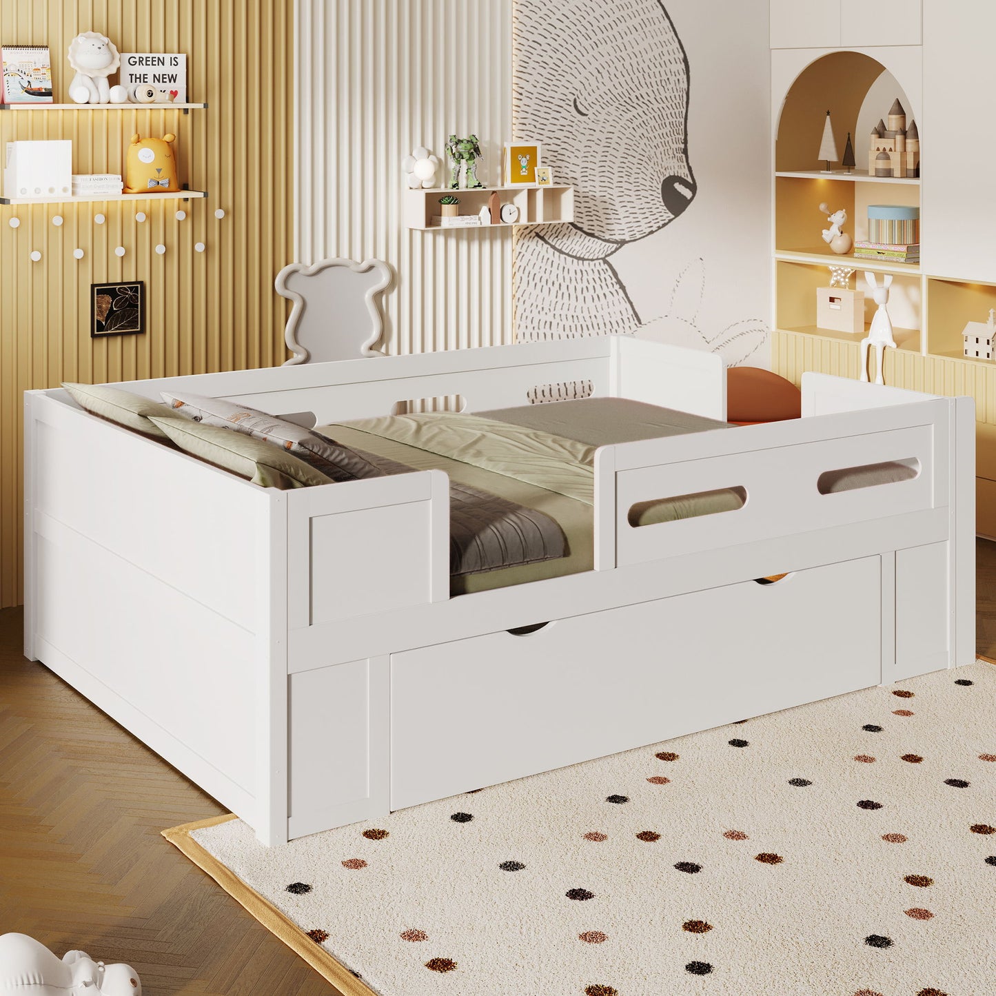 Platform Bed With Guardrail And Drawer - The Sleep Loft - Online Mattress Showroom NYC