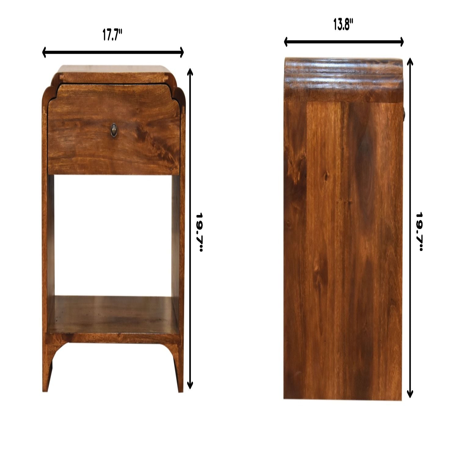 Newton - Nightstand With A Drawer And Open Shelf - The Sleep Loft - Online Mattress Showroom NYC