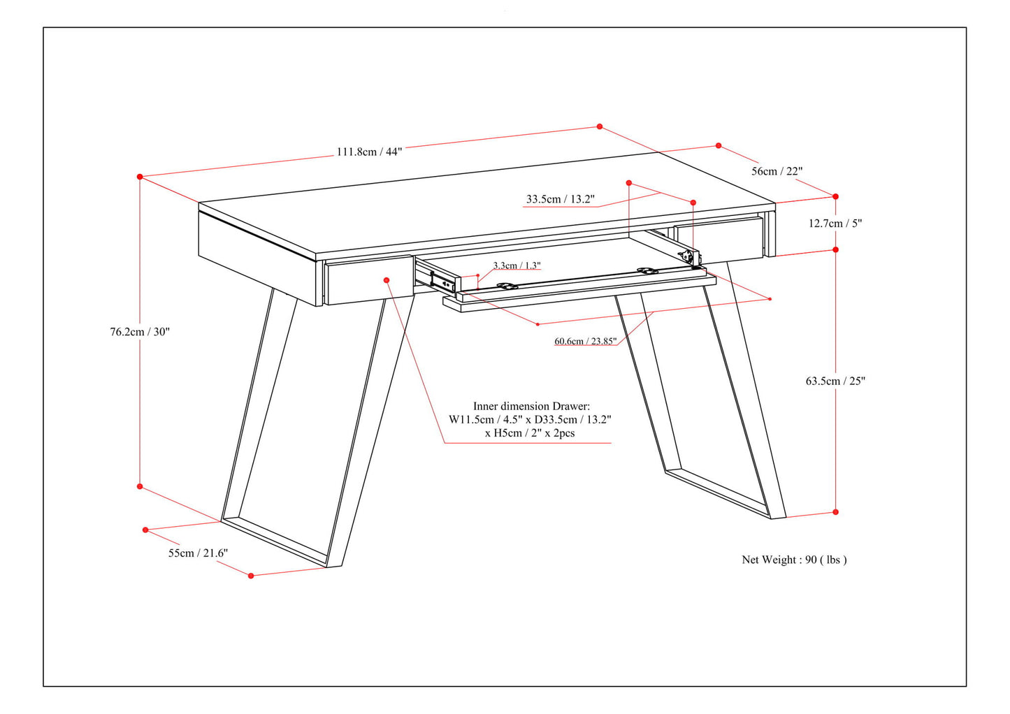 Lowry - Handcrafted Desk - The Sleep Loft - Online Mattress Showroom NYC