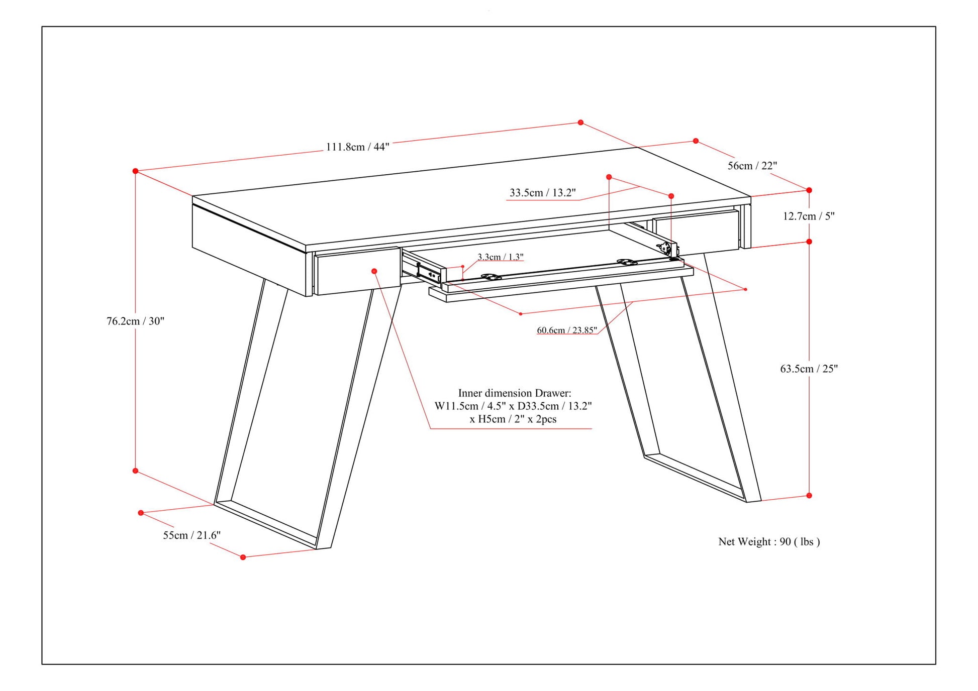 Lowry - Handcrafted Desk - The Sleep Loft - Online Mattress Showroom NYC
