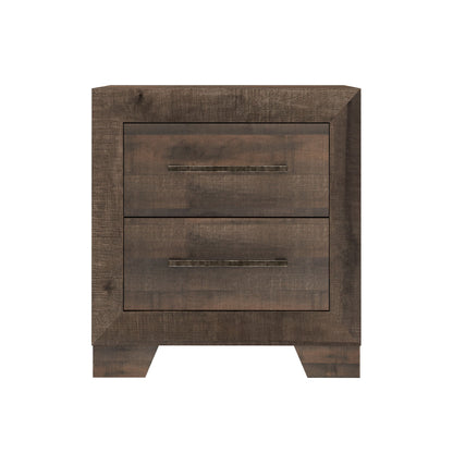 Plinz - 2 Drawer Nightstand - Brown - The Sleep Loft - Online Mattress Showroom NYC