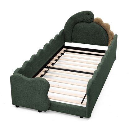 Cute Dinosaur Shaped Bed With Safety Guardrail, Toddler Frame - The Sleep Loft - Online Mattress Showroom NYC