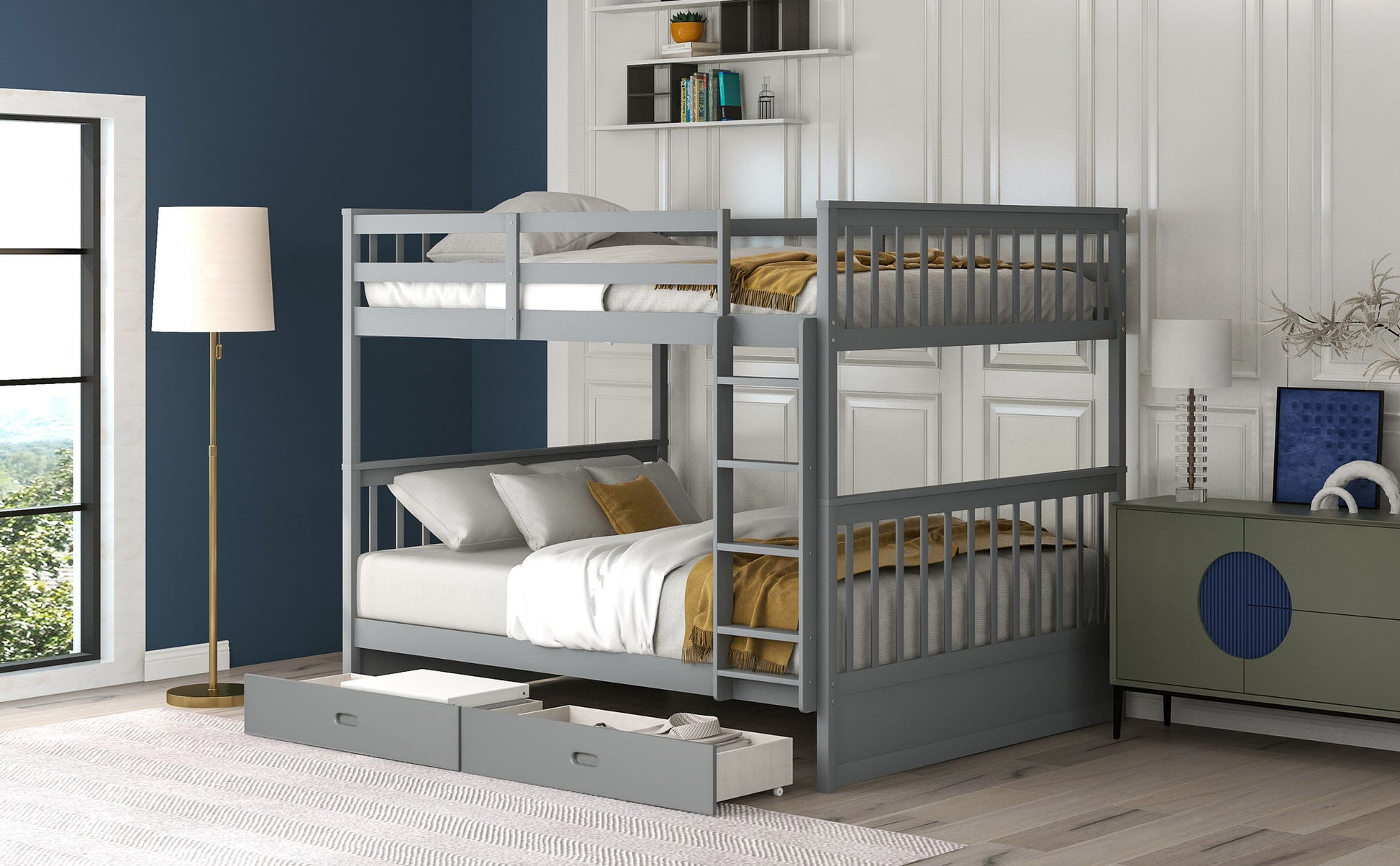 Bunk Bed With Ladders And 2 Storage Drawers - The Sleep Loft - Online Mattress Showroom NYC