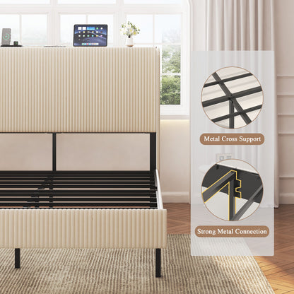 Platform Bed With Metal Frame And Charging Station - The Sleep Loft - Online Mattress Showroom NYC