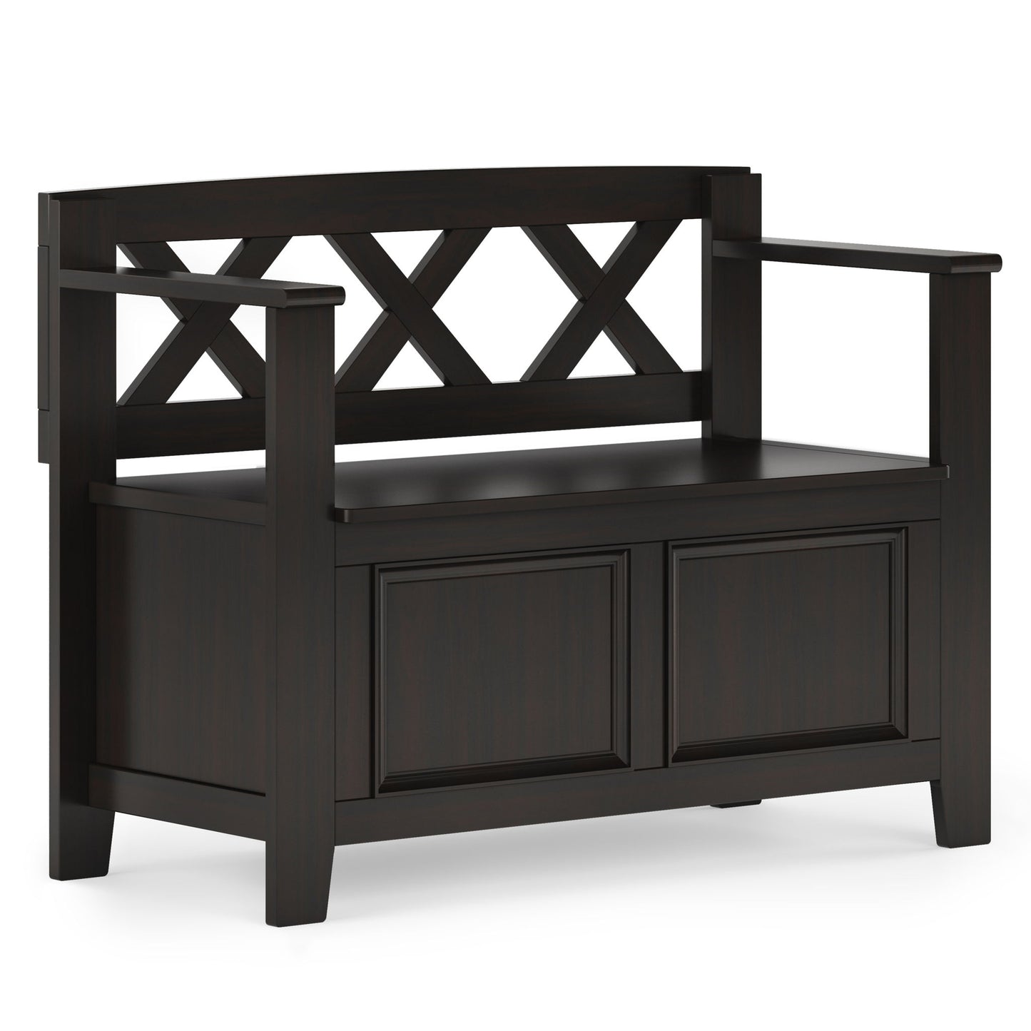 Amherst - Small Transitional Entryway Storage Bench - The Sleep Loft - Online Mattress Showroom NYC