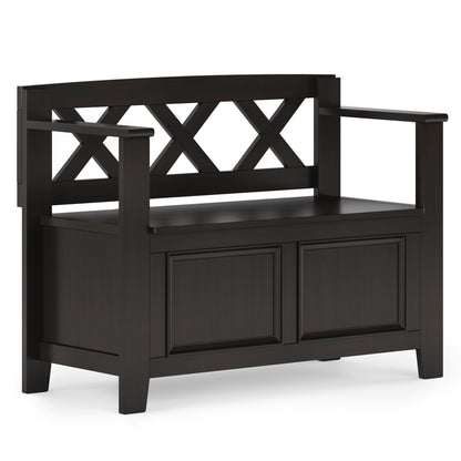 Amherst - Small Transitional Entryway Storage Bench - The Sleep Loft - Online Mattress Showroom NYC