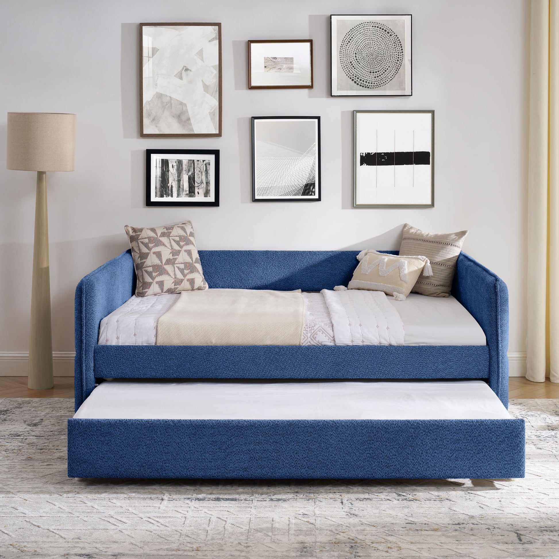 Upholstered Daybed With Pop Up Trundle - The Sleep Loft - Online Mattress Showroom NYC