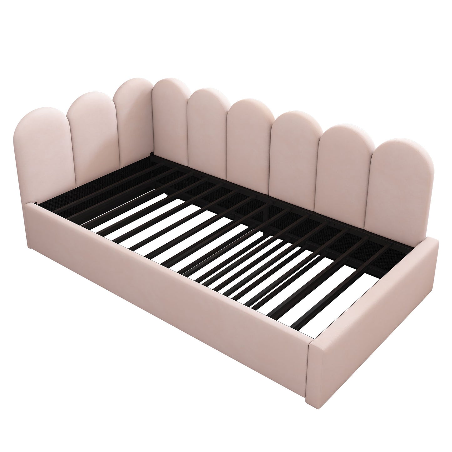 Upholstered Daybed With Metal Slatted Base - The Sleep Loft - Online Mattress Showroom NYC