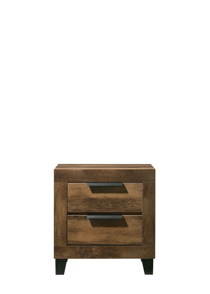 Morales - Rustic Nightstand - Oak - The Sleep Loft - Online Mattress Showroom NYC
