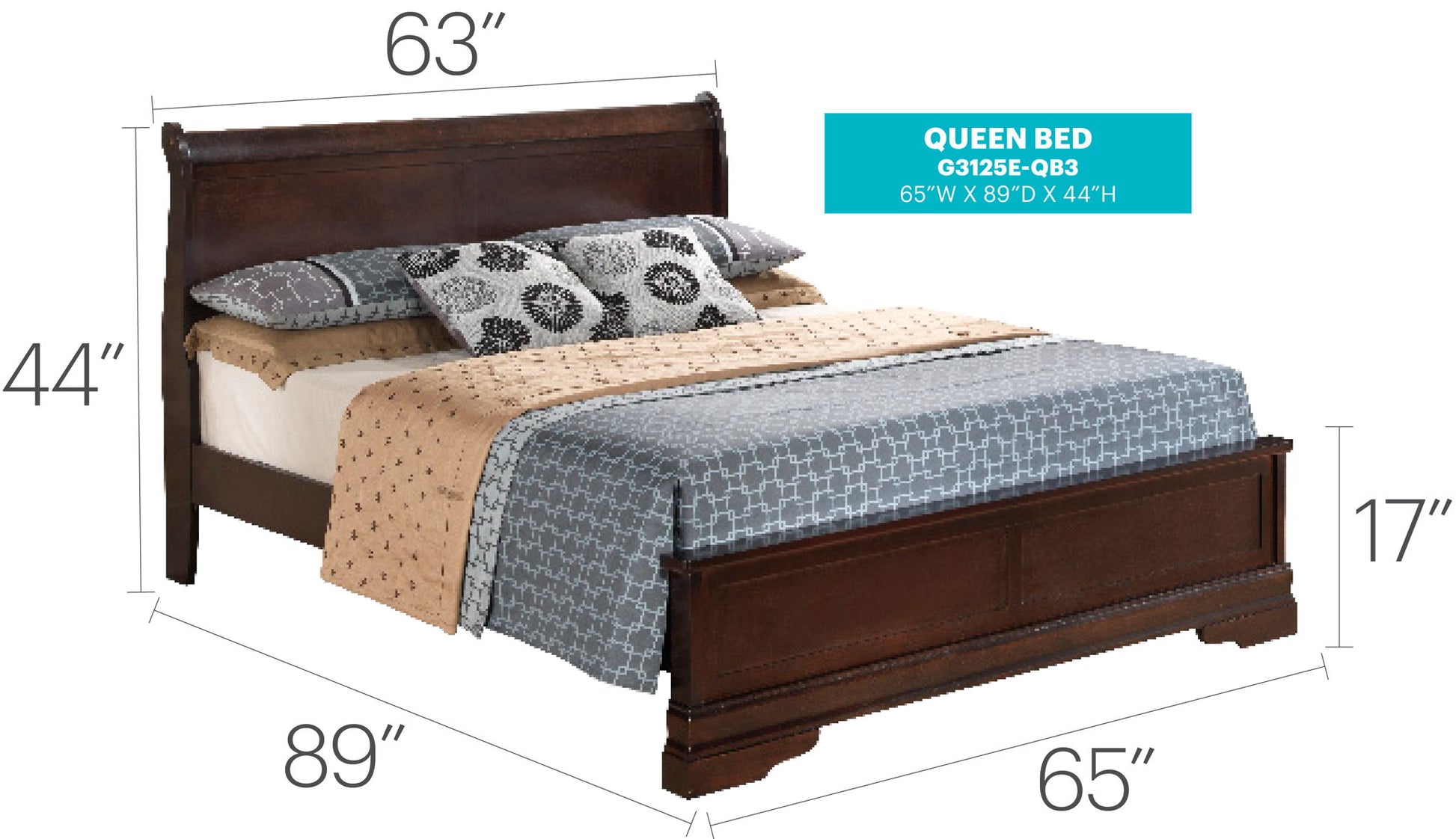 Sleigh Bed With Low Footboard - The Sleep Loft - Online Mattress Showroom NYC